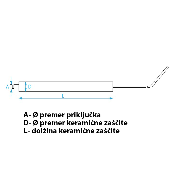 Ionizacijska Elektroda Intercal  SGN (F) 10-33 